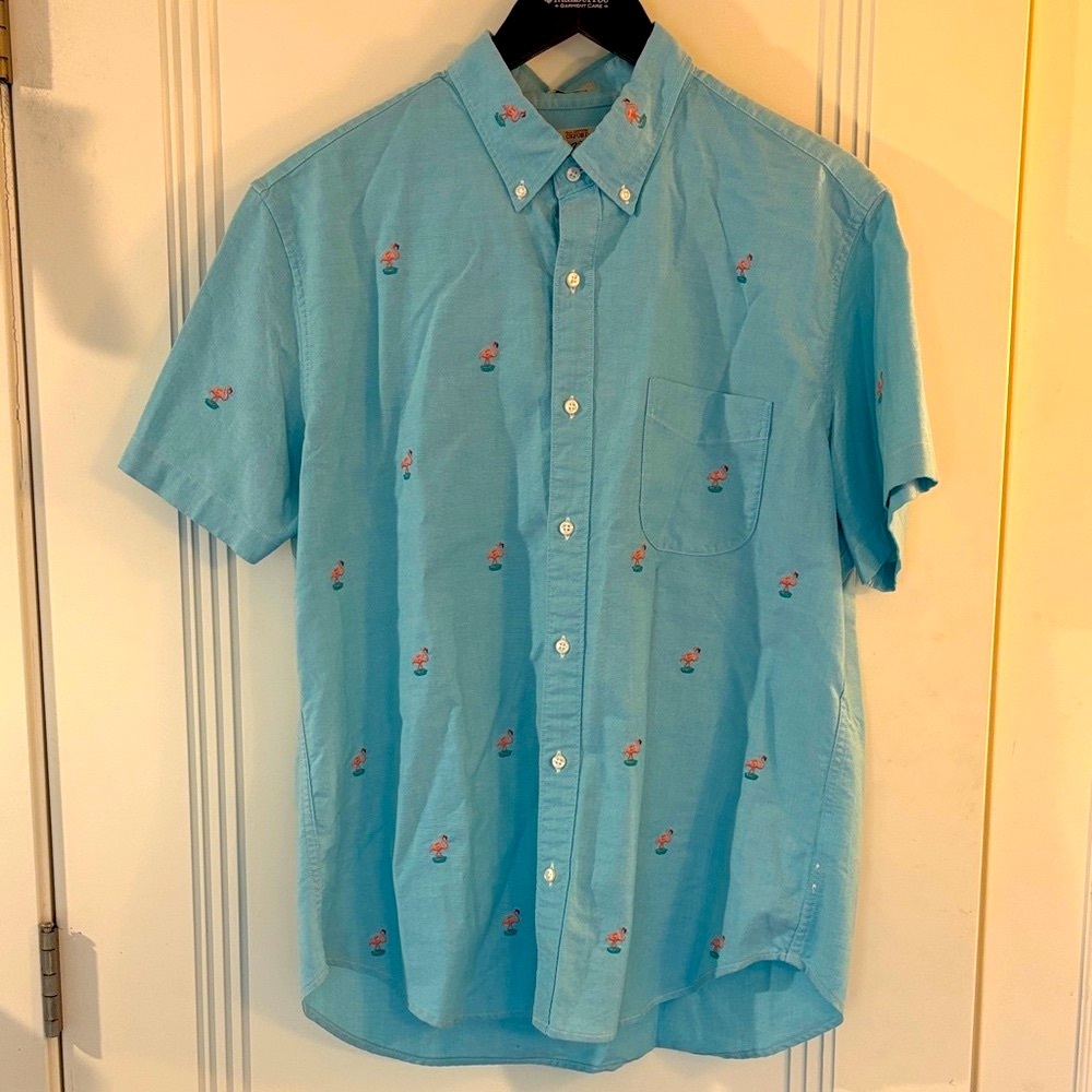 J. Crew Light Blue Casual Shirt with Embroidery